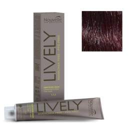 Крем-фарба для волосся Nouvelle Lively Hair Color 6,22 теплого блонда інтенсивного фіолетового 100 мл
