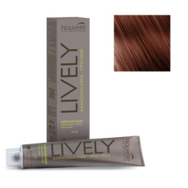 Крем-фарба для волосся Nouvelle Lively Hair Color 6,7 коричневого темно-русявого кольору 100 мл
