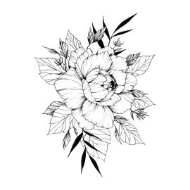Тимчасове татуювання Арлі Знак 8017 Квіти принцеси