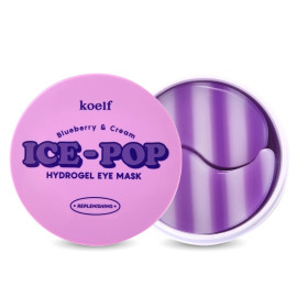 Гідрогелеві патчі для очей з лохиною та вершками Koelf Ice-Pop Hydrogel Eye Mask Blueberry and Cream 60 шт