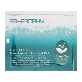 Тканинна маска для обличчя з зеленим чаєм Естесофія Зелений чай Чудовий лист для обличчя Упаковка 25 мл