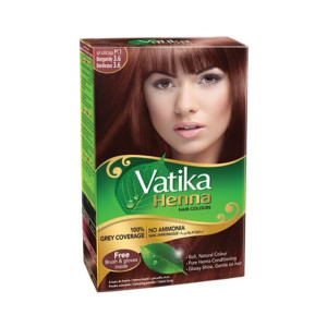 Фарба для волосся на основі хни Dabur Vatika Burgundy 3,6 бордова 6 х 10 г