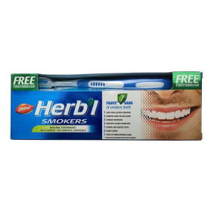 Зубна паста з щіткою Dabur Herb'L Для курців 150 г